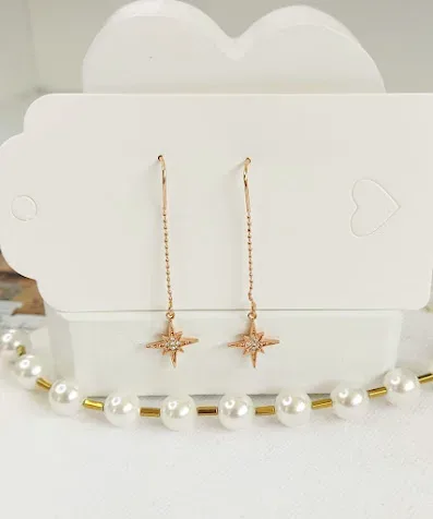 Aretes para dama de fantasía con forma de estrella