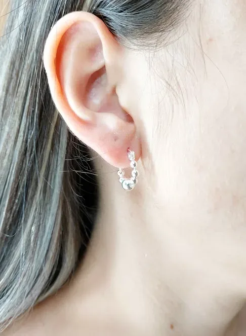 Aretes para dama plata 925 color plata