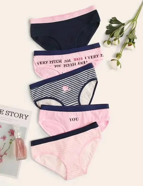 Set de bragas con estampado mixto