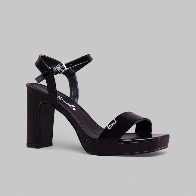 Tacones Coral para dama Glow Black Pat