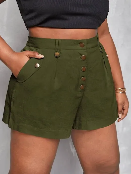 Short para dama color verde militar