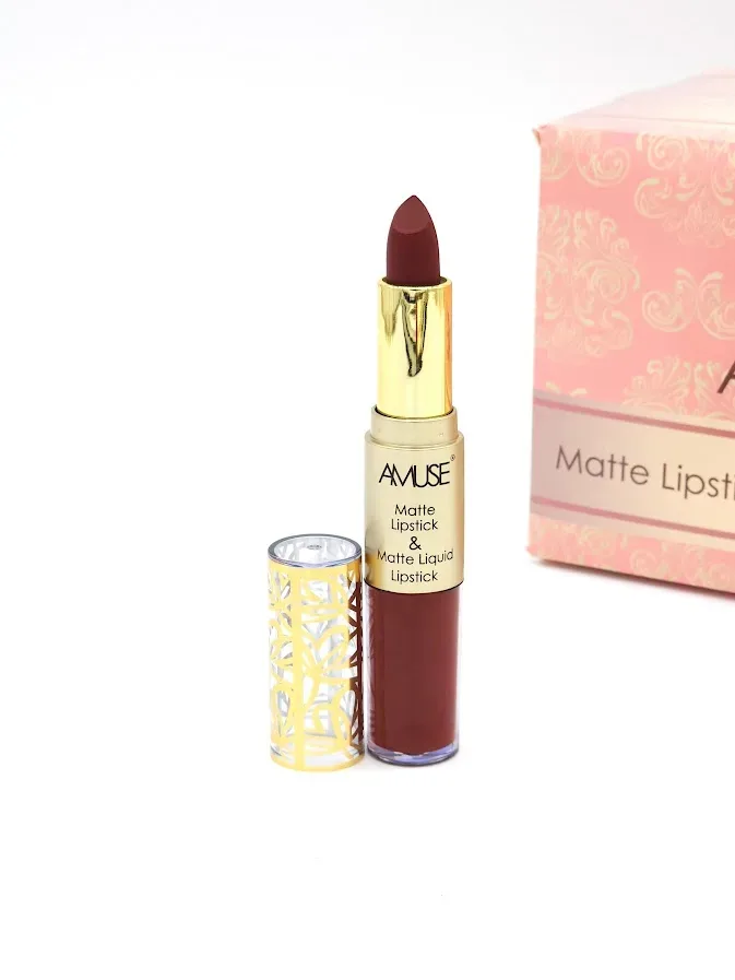 Labial Matte y Labial Líquido AMUSE Tono 11