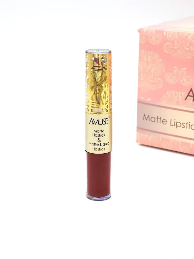 Labial Matte y Labial Líquido AMUSE Tono 11