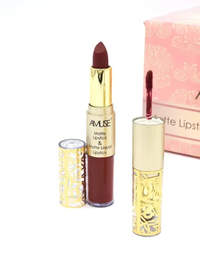 Labial Matte y Labial Líquido AMUSE Tono 11