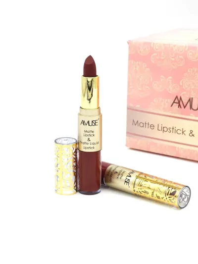 Labial Matte y Labial Líquido AMUSE Tono 11