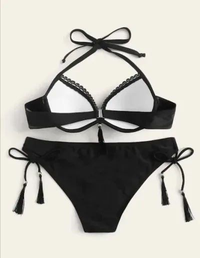 Vestido de baño dos piezas para dama color negro