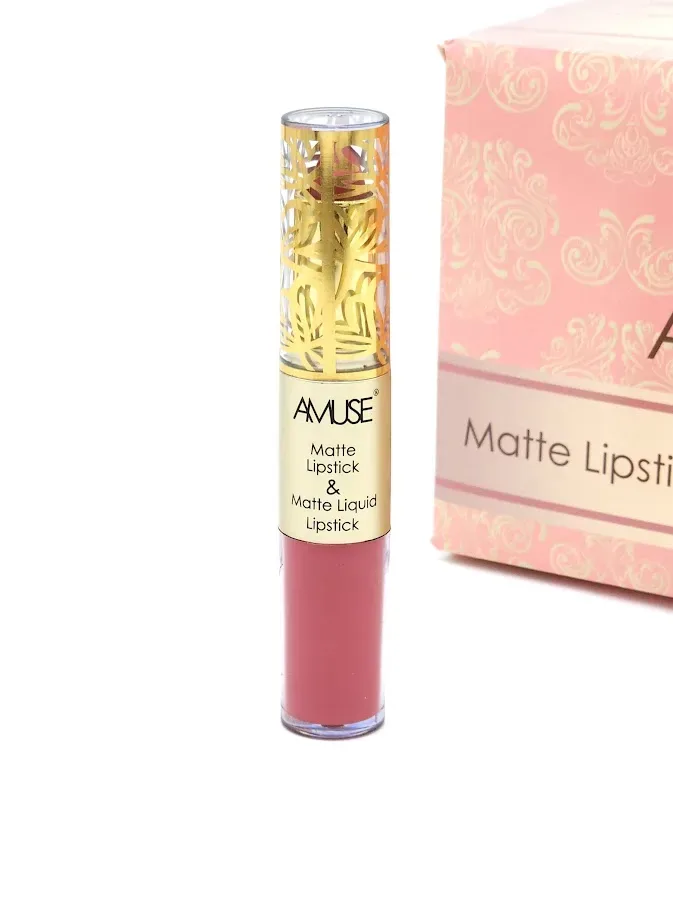 Labial Matte y Labial Líquido AMUSE Tono 4