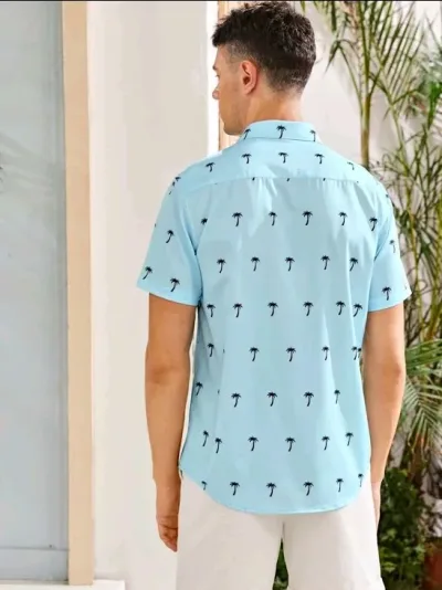 Camisa para caballero color celeste