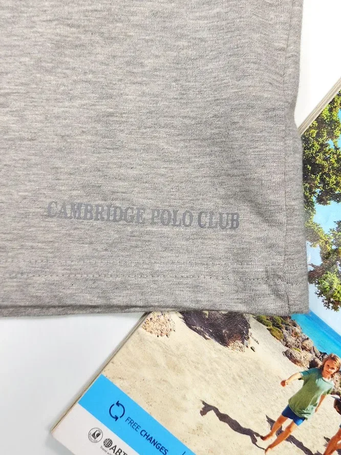 Camiseta Cambrige Polo para niño color gris