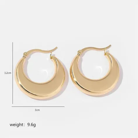 Argollas acero inoxidable para dama