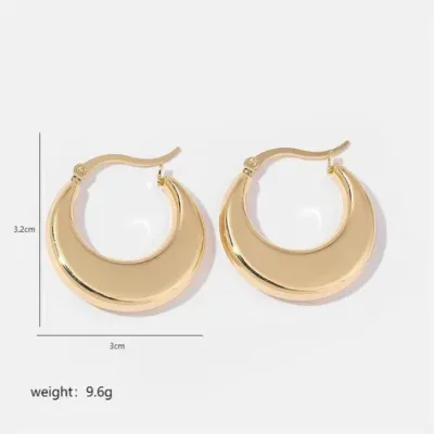 Argollas acero inoxidable para dama
