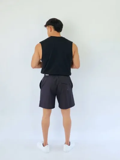 Pantaloneta estivaneli color negro para Caballero