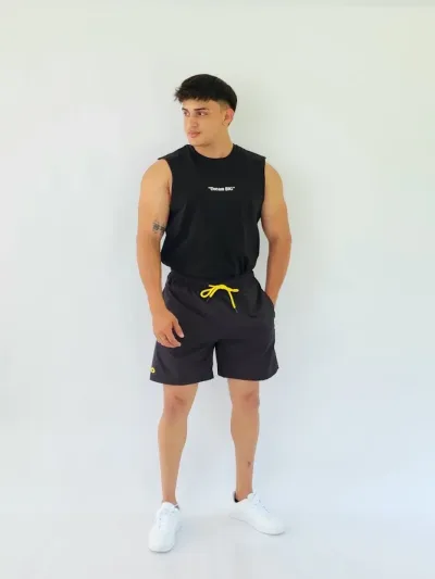 Pantaloneta estivaneli color negro para Caballero