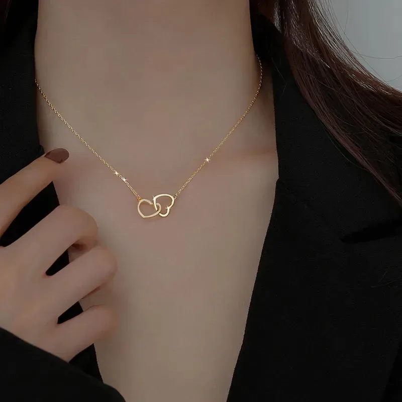 Collar de acero inoxidable chapado en oro
