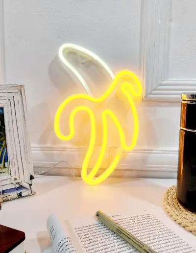 LED decorativa alámbrica USB y batería diseño de banano