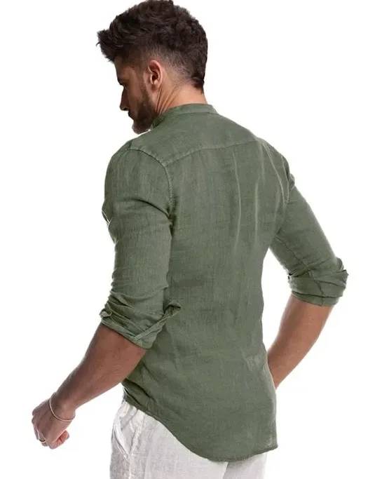 Camisa para caballero color verde musgo
