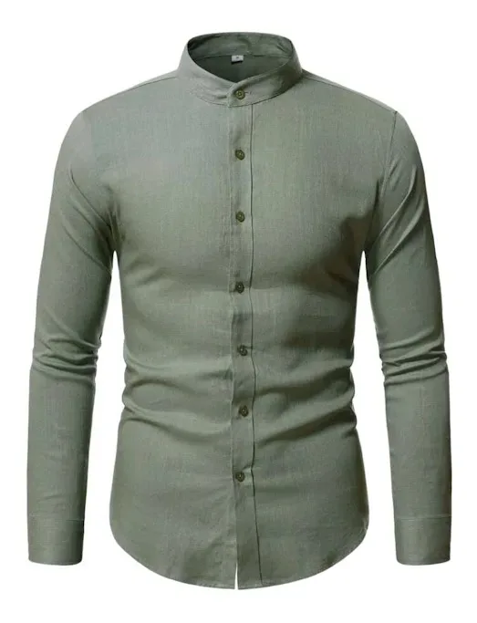 Camisa para caballero color verde musgo