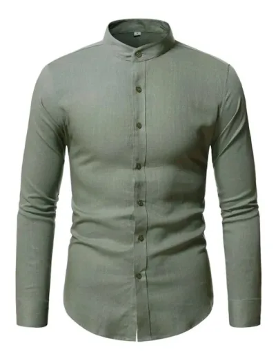 Camisa para caballero color verde musgo
