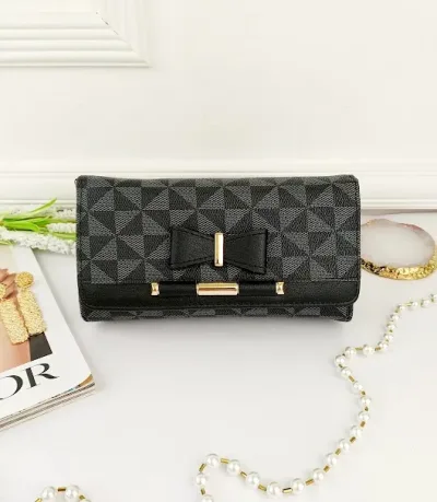 Cartera para dama color negro y gris