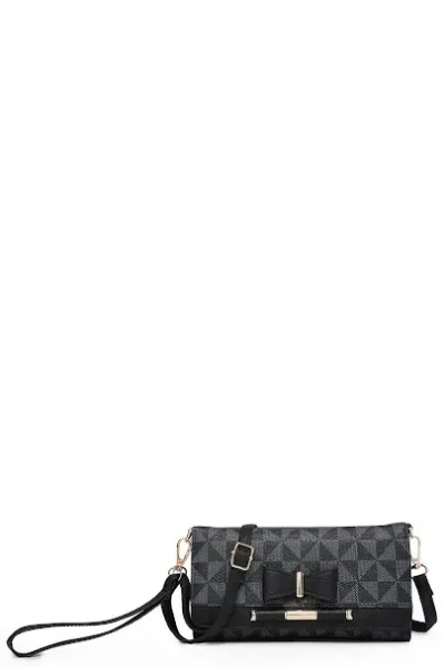 Cartera para dama color negro y gris