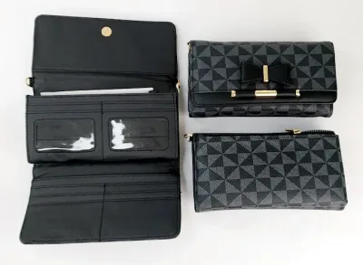 Cartera para dama color negro y gris