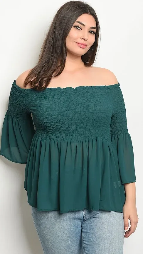 Blusa Zenobia para dama color esmeralda
