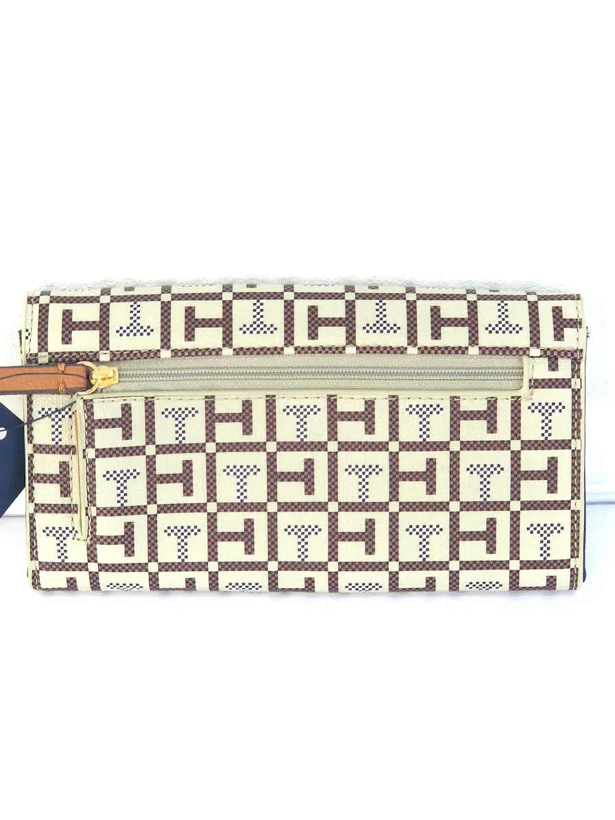 Cartera Tommy Hilfiger para Dama color beige y café
