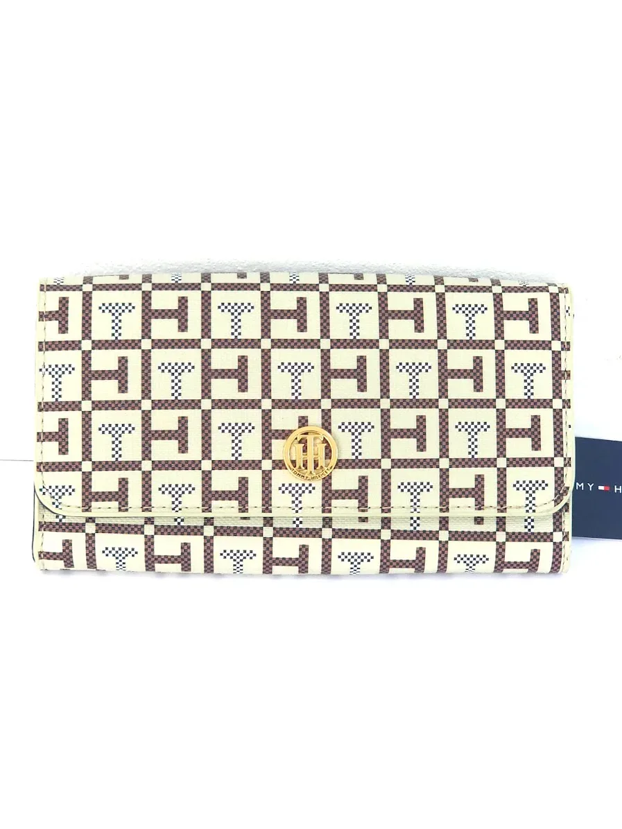 Cartera Tommy Hilfiger para Dama color beige y café