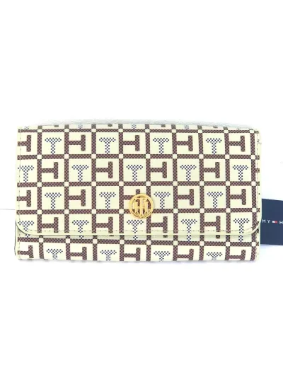 Cartera Tommy Hilfiger para Dama color beige y café