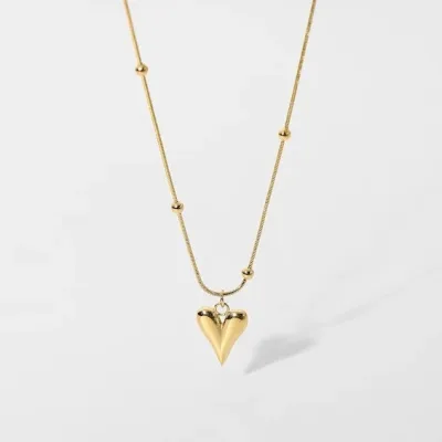 Collar de acero inoxidable para dama color dorado