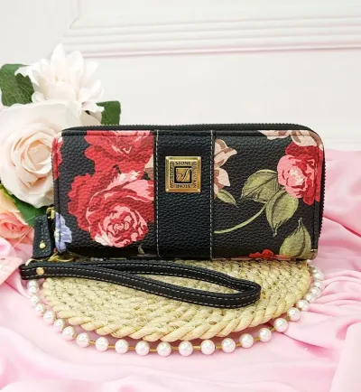 Cartera Stone Mountain Usa para dama diseño floral multicolor