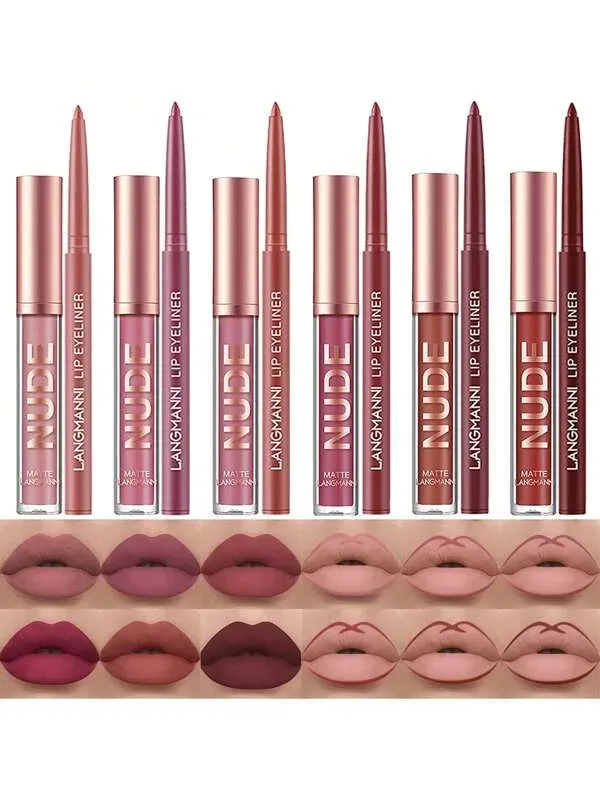 Set de labiales y delineador para labios