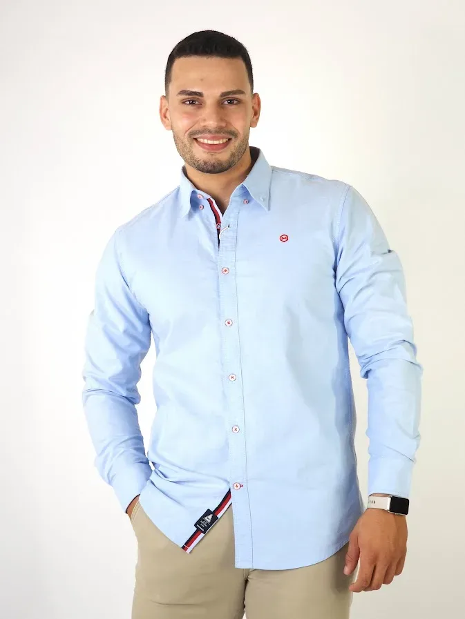 Camisa Hummer para caballero color celeste