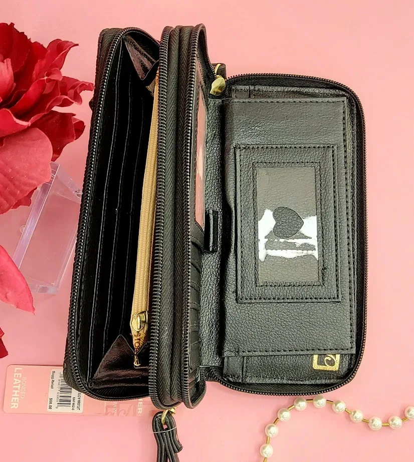 Cartera Stone Mountain Usa para dama color negro