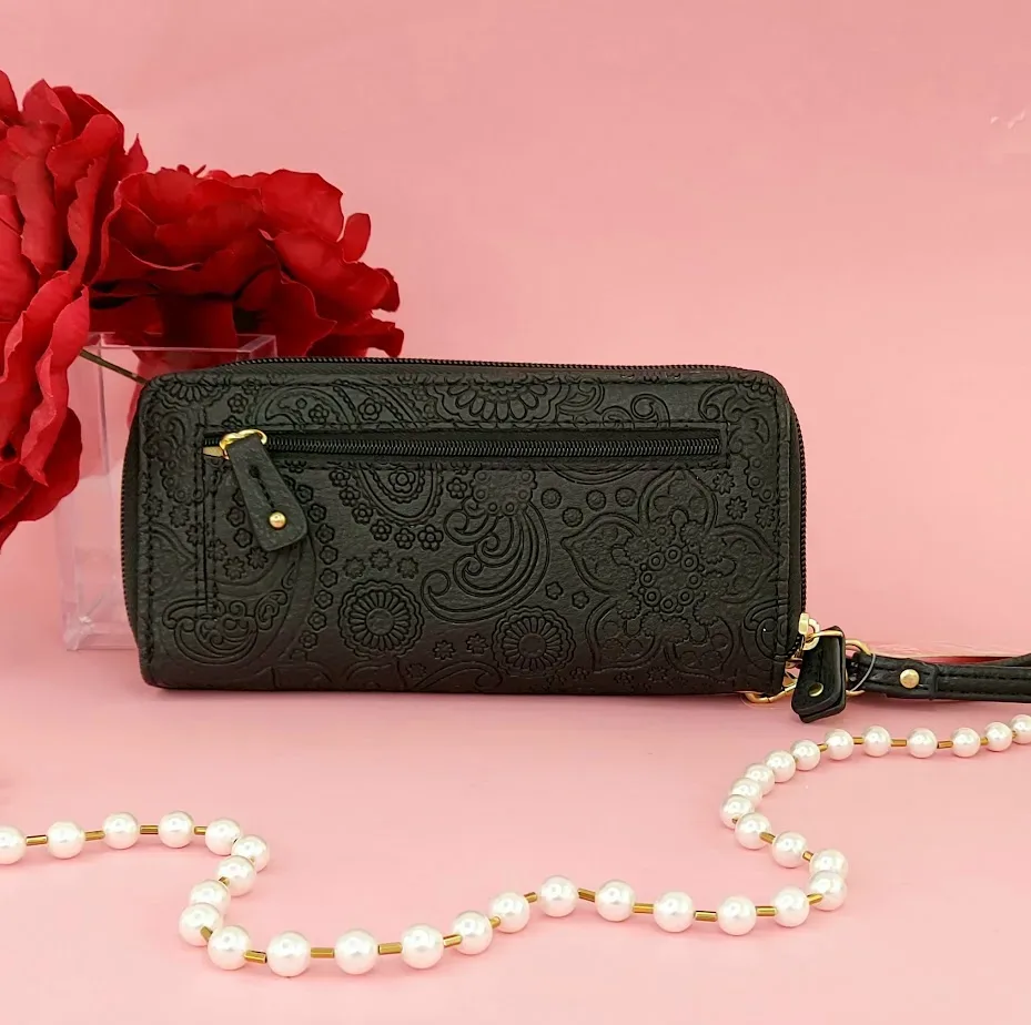 Cartera Stone Mountain Usa para dama color negro
