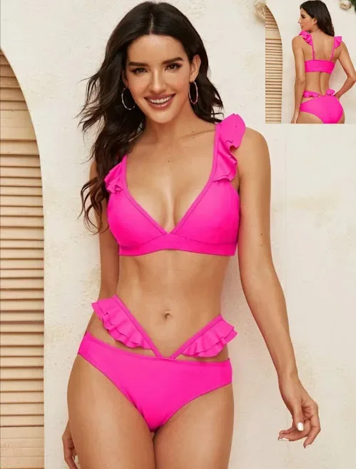 Vestido de baño para dama color fucsia