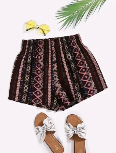 Short para dama estampado geométrico