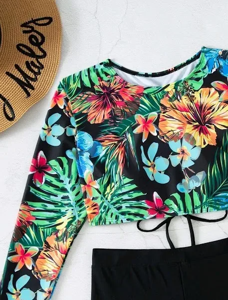Vestido de baño para dama estampado tropical