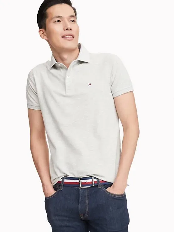 Camiseta Tommy Hilfiger Slim Fit para caballero color gris