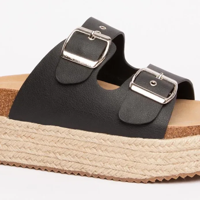 Sandalias Coral para dama color negro BIANCA BLACK