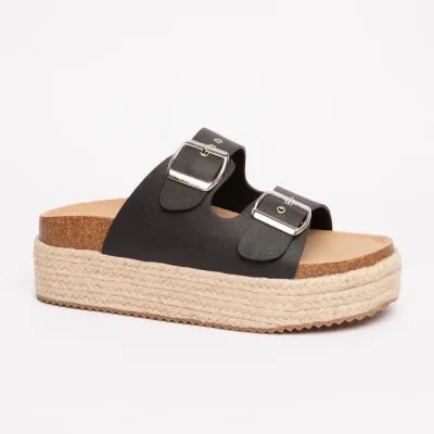 Sandalias Coral para dama color negro BIANCA BLACK