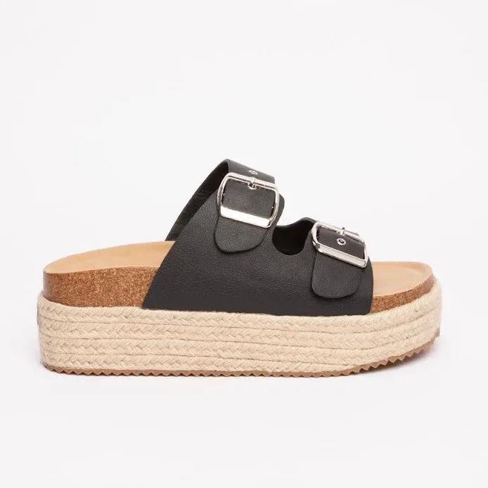 Sandalias Coral para dama color negro BIANCA BLACK