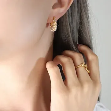 Argollas de acero inoxidable para dama