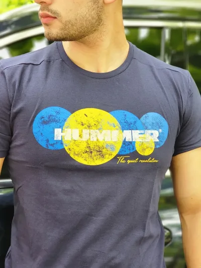 Camiseta Hummer para caballero color azul oscuro