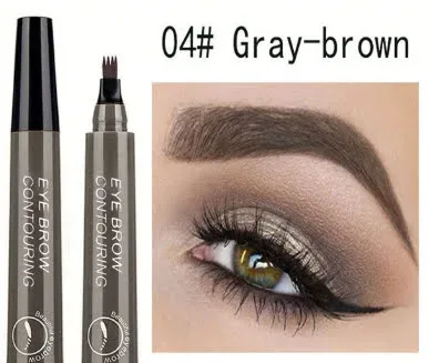 Lapiz de cejas, acabado tipo microblading tono # 4 Gray-brown.