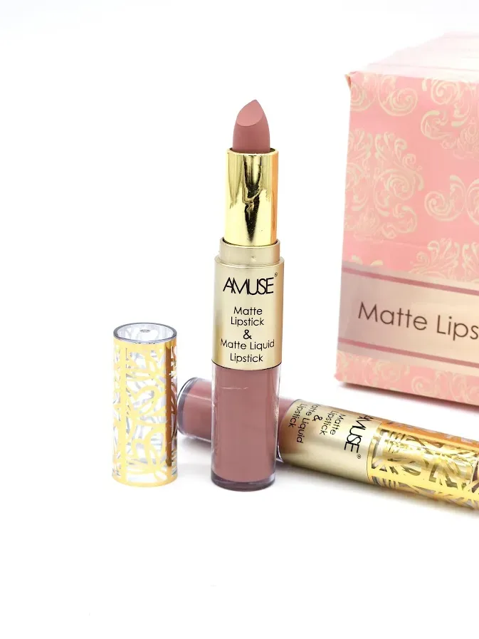 Labial Matte y Labial Líquido AMUSE Tono 2
