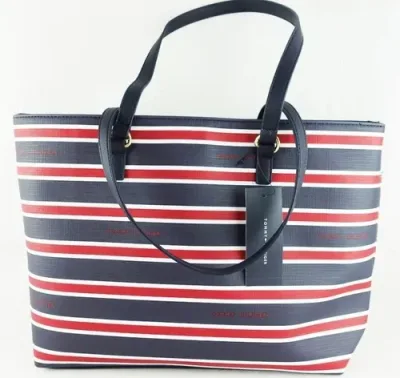 Bolso Tommy Hilfiger para dama diseño a rayas multicolor