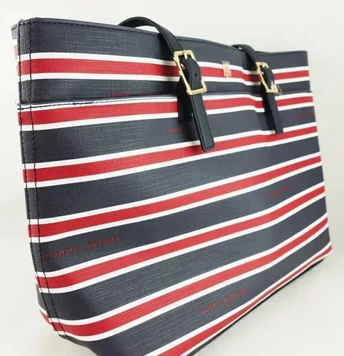 Bolso Tommy Hilfiger para dama diseño a rayas multicolor