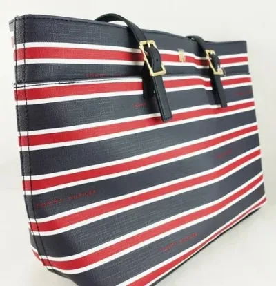 Bolso Tommy Hilfiger para dama diseño a rayas multicolor