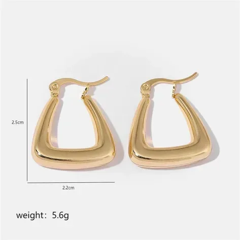 Aretes acero inoxidable para dama color dorado